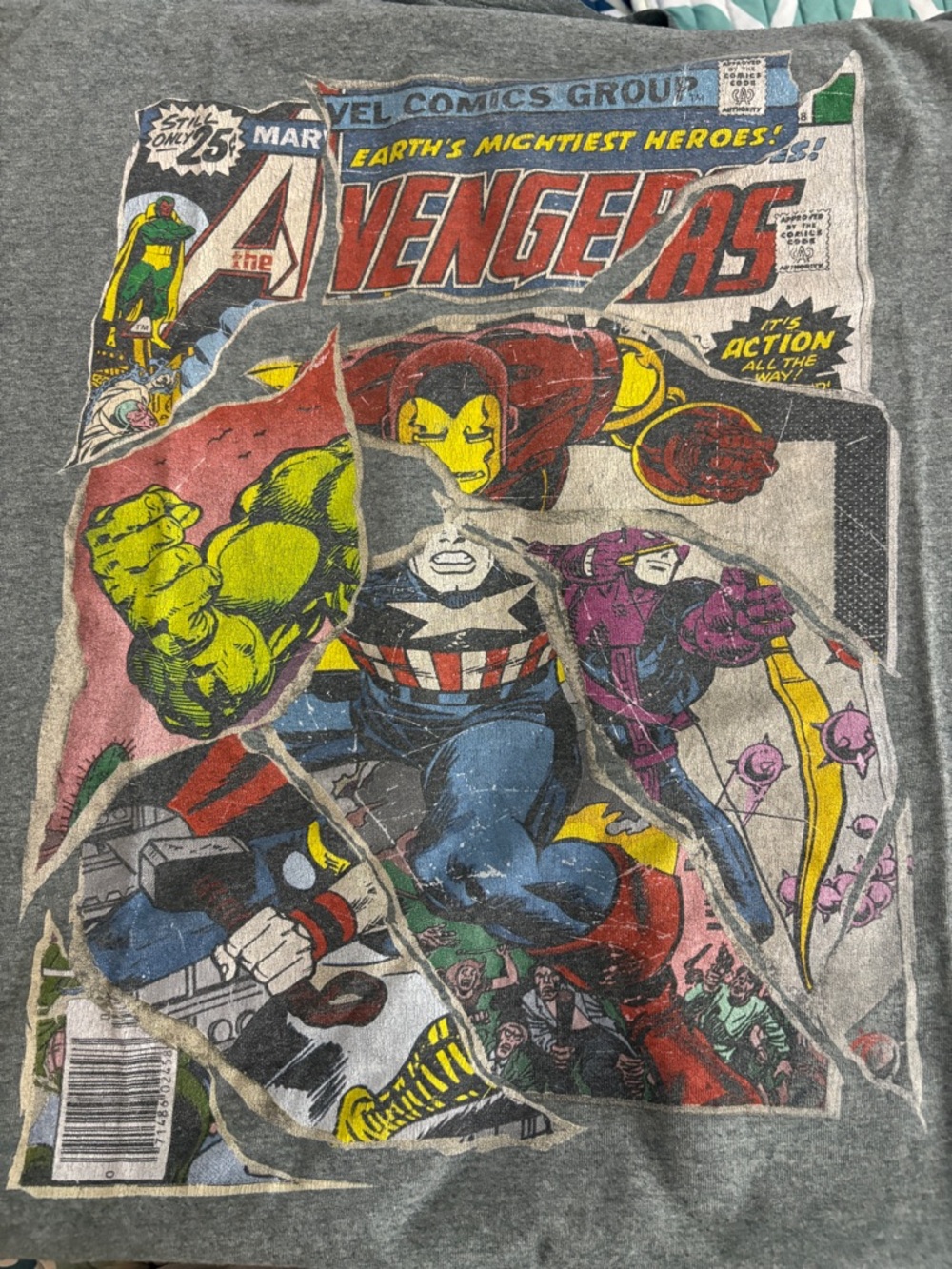 Marvel Avengers Gray Logo Crewneck Tee